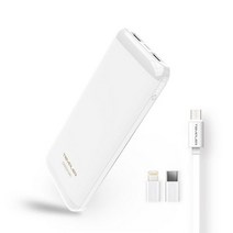 스마트 보조 배터리 QTM-MP 36 38 -10K 화이트 템플러, 단품, 단품
