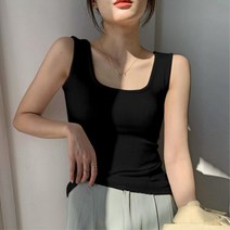여성 암홀 좁은 스퀘어넥 민소매 나시티 남친생일선물