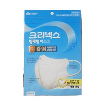 유한킴벌리 크리넥스 3D 입체형 마스크 KF94 대형 1매입 화이트 부리형, 5개