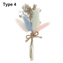 미니조화 DIY 공예 웨딩 장식 자연 소재 홈 인테리어 Gypsophila 식물 줄기 말린 꽃다발 미니 진짜 꽃, 07 Type 4