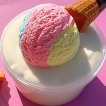 [슬라임팜] 내맘대로 아이스크림 슬라임 200ml 수제 안전한 액체괴물 랜덤박스 선물 마켓 재료, 초코 베이스, 솜사탕