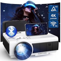 [아이세이프 디스플레이] WiFi와 블루투스가 있는 프로젝터 ADAPTICO 450 ANSI Native 1080P 휴대용 4K 지원 줌 미니 프로젝터 w 가방 iOS 안드
