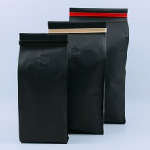 바이올팩키지 커피봉투 무광블랙 M자봉투 100매 아로마밸브부착형, 500g