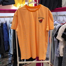 [50%] 애플핑크 스트라이프 수박 자수 티셔츠