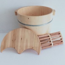 편백나무 족욕통 발 족욕기 가정용 원목족탕기 심신, 30CM족욕통+마사지소품+덮개