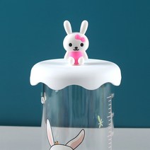 딸기 실리콘컵뚜껑 등 아이디어 컵덮개 53종 모음, 8cm 토끼