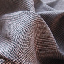 따뜻한 이중직의 울혼방 선염체크원단