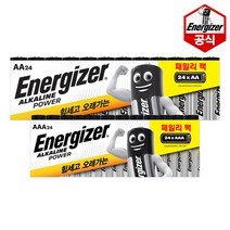 에너자이저 알카라인 건전지 패밀리팩 AA 24알+AAA 24입