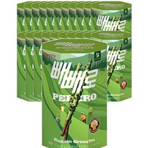 롯데 Pepero 녹차 빼빼로 하남그린티 운동회 초등학생 편의점 간식 탕비실 사무실 등산 막대과자 132g, 22개