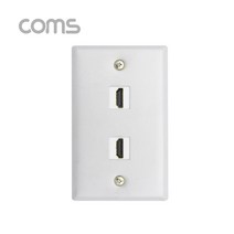 컴스 벽부판넬 HDMI 2구 알루미늄재질 월플레이트