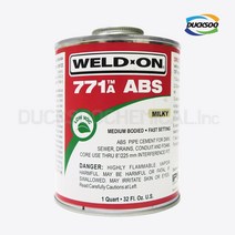 D_WELD ON 웰드온 771 ABS 접착제 유백색 946ml 산업용, 단품