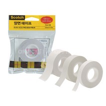 스카치 자국안남는 양면 테이프 벽지 종이 얇은 18mm 끈적임없는 벽에 붙이는 강력 접착 만능 매직 특수 컬러 다목적 고정 3M 테잎