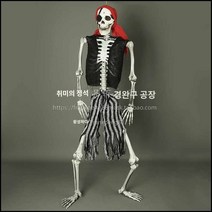 유령의집 모형 장식 해골 스켈레톤 전신뼈 할로윈소품, 해적 해골 골격