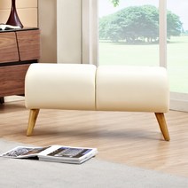 아워스토리 인조가죽 웨이트소파 스툴 장의자, 1006-2인용-아이보리