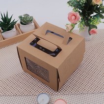 아이팩 미니케익 창박스 화이트 크라프트 받침포함(50세트), 50세트, 크라프트상자+화이트받침