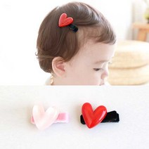 코튼아이 셀럽 하트 논슬립집게핀 아기머리핀