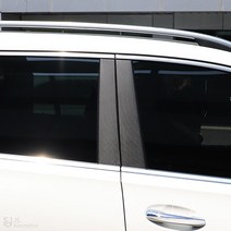JS automotive 벤츠GLS클래스 B필러 창문 랩핑 스티커 튜닝 몰딩 기스방지 패널 필름 차량 인테리어 용품, RGB카본