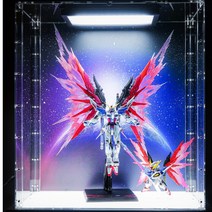 메탈빌드 데스티니 스트라이크 프리덤 빛의날개 건담 전용 장식장 케이스(LED조명), 05.프리미엄 패키지(상단조명+하단 조명받침대)