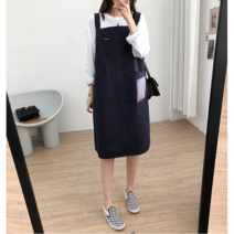 캐주얼 멜빵 원피스 루즈핏 롱 나시 드레스 SDS2103084Z