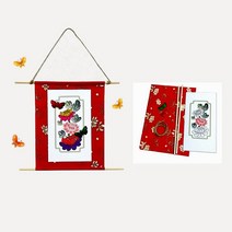 전통 그림 도안 족자 만들기 미술 공작 작품 재료 5P, 본상품선택