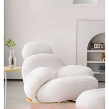 유럽식 흔들 의 자 안락 거실 접이식 소파 가정용 발코니, 라이트핑크+머리받침+발판(양털)조절가능등받이