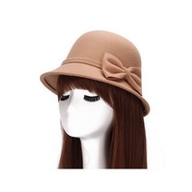 2017 Spring Fashion Vintage Women Ladies Wool Fedora Hat Bucket Dome Bell Bow Felt Hats C 311eEA9a5