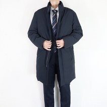 바쏘옴므 22FW 네이비 기본핏 프리미엄 구스다운 점퍼 정장 코트
