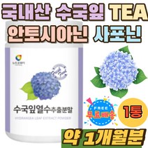 국내산 수국잎 차 TEA 마시는 사포닌 안토시아닌 가루 수국 뿌리 꽃 하이드란제놀 사포닌 수국잎차 중년여성 타먹는 수국추출물 식용 산수국 원물 홈쇼핑 게르마늄 50대 60대 70대