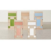 엘린까사 원목 더스트박스 대형 인테리어 휴지통 수납정리함 5color, 화이트