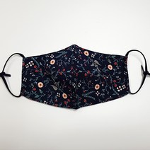 반디네이비플라워 천 마스크 필터 교체형 국내제작