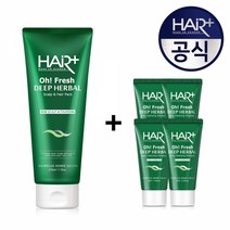 [헤어플러스] 오프레시 두피팩 210ml+탈모샴푸 50ml 4개, 단품