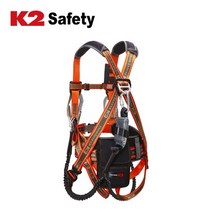D [K2 Safety 전체식벨트 KB-9201(Y)(OR/더블엘라)] M L 오렌지 훅-선택 전체식 안전벨트 산업용 벨트 DO, 전체식벨트-오렌지