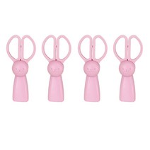 살림을 더하다 토끼 냉장고자석 미니가위 핑크4개, 한세트