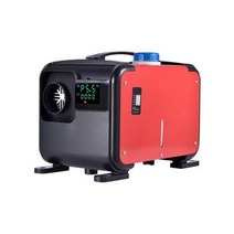 차량용 온풍기 화물차 무시동히터 차박 히터 난방 캠핑 난로 창문형 레드블랙 자동차 보조 공기 주차 디젤 저소음 트럭 버스 카 트레일러 보트, 빨간색 12v 8kw