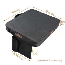 캠핑 온수 매트 전기장판 차박 거실USB 충전식 야외용 온열 좌석 쿠션 낚시용 난방 패드 미끄럼 방지 천, 01 Black