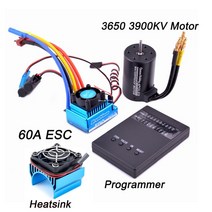 RC모터 변속기 RC비행기 부품 3650 2300KV / 브러시리스 모터 및 45A 60A 80A 120A ESC 콤보 (1:10 RC 카, 21 3900KV 60A Combo
