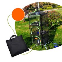 LW 3단 캐비넷망 통풍망 캠핑 보관망 식기건조망, E캠핑3단캐비넷망그린