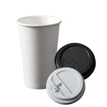 20온스 무지종이컵 100개 + 20온스 개폐형 화이트뚜껑 100개 카페일회용컵