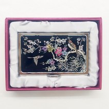 한국 전통 자개 나전칠기 명함케이스 명함집 참새 한국기념품 부모님선물 외국답례품, 1개