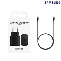 삼성 정품 25W PD 충전기 (1.8m 케이블 포함) EP-TA800N (제품 개봉시 교환 환불 불가), TA800N (블랙) + DX310 1.8m (블랙)