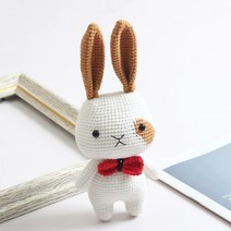 미우크굿즈 코바늘 애착 인형뜨기 19종 손뜨개질 diy키트 도안 블랭킷뜨기 신발 덧신, 토끼 4