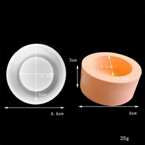 에폭시레진 캔들 홀더 모양 실리콘 몰드 에폭시 수지 DIY 폴리머 클레이 석고 도구 룸 테이블 탑 홈 장식, [01] 2 Holes