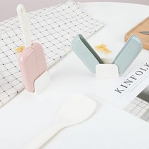 밥주걱 주걱거치대 SET 3컬러 먼지차단 위생보관 주걱 홀더 커버 케이스 자동 거치스탠드, 그린거치대+주걱