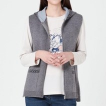 여성 후드 집업 자가드 니트 조끼 [2컬러]