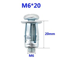 자동차 나사용 꽃잎 리벳 잠금 너트 볼트 확장 클램프 벽 철 알루미늄 고정 번호판 M4 M5 M6 M8, [03] M6x20 (5set)