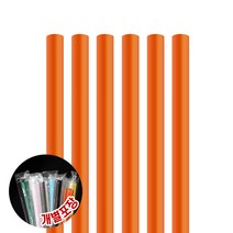 [7x21] 일자빨대 벌크포장 오렌지 (500개), 단품, 단품