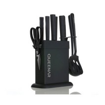 퀸나 디센트 칼블럭 키친툴 11종 세트 QNKT-1000B 신혼 자취 선물 주방 칼 가위, 1개
