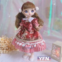 30cm 2D 애니메이션 인형 1/6 Bjd 만화 얼굴 옷 2 차 요소 인형 여아용 두 번째 공주 파란 눈, dolls and clothes, YFN