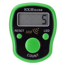 카운터기 스티치 마커 행 손가락 카운터 LCD 디지털 핸드 탈리 바느질 뜨개질 도구 배터리 전원 불상 노래, Green 3