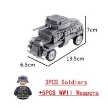 호환블럭 중국레고테크닉 WW2 밀리터리 Panzerkampfwagen IV M4a2 Sd kfz 250 군인 피규어 빌딩 블록 무기 총 부품 탱크 육군 액세서리 브릭 완구, 밝은 녹색